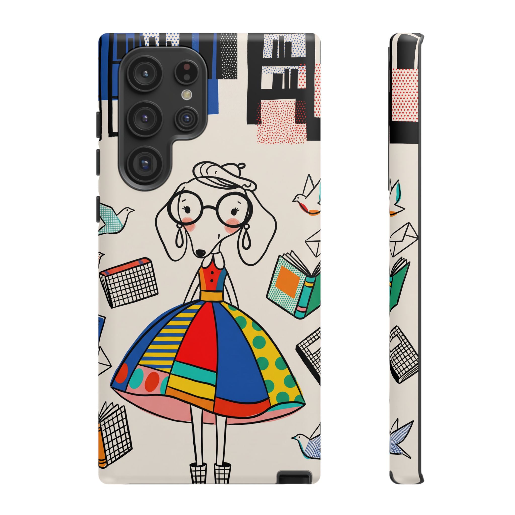 Cute Dachshund Dog Illustration Samsung Galaxy Phone Case