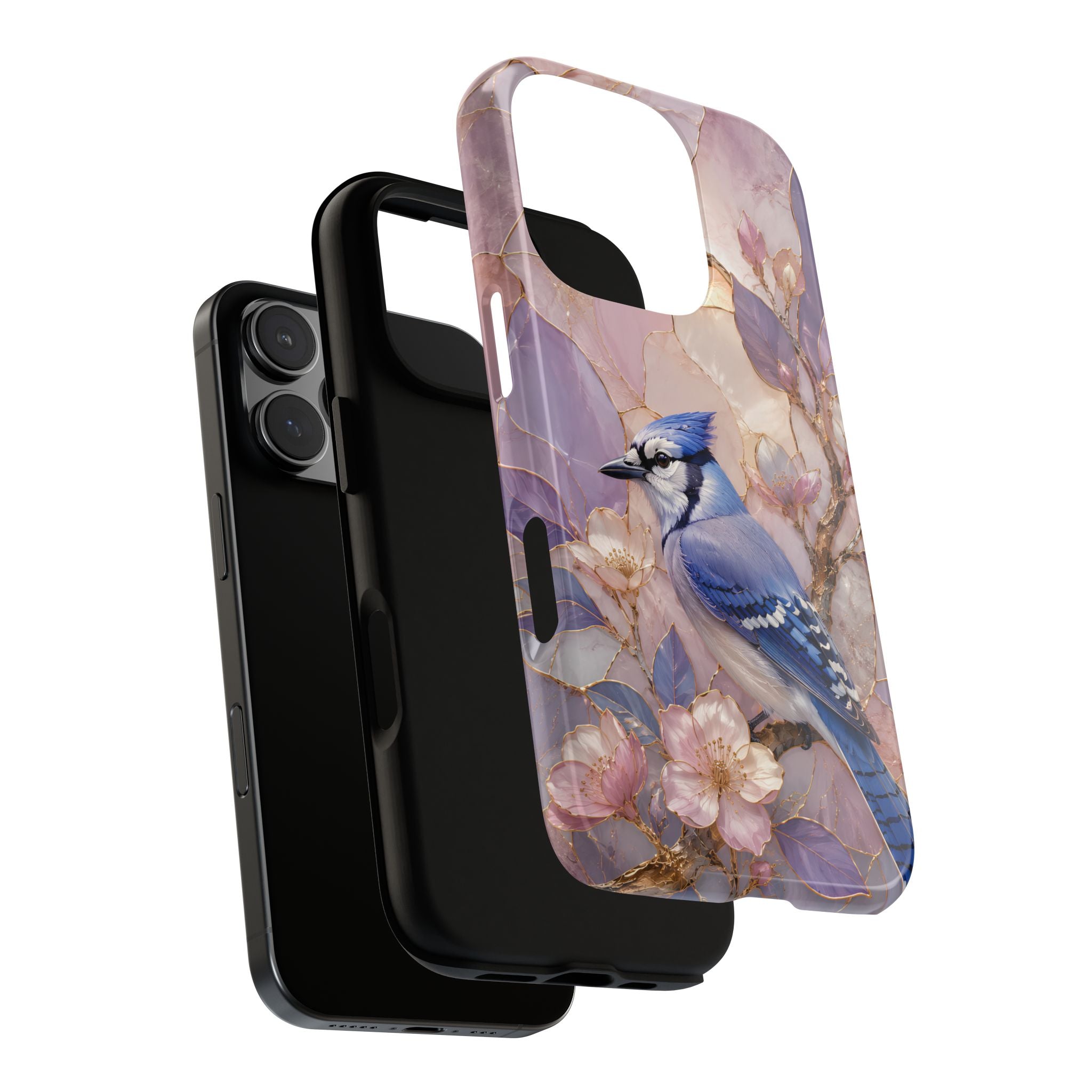 Blue Jay iPhone Case | Bird Floral iPhone Case