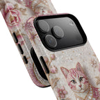 Cover MagSafe iPhone Gatto Floreale Vintage | Cover iPhone Luna Rosa e Rose