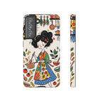 Whimsical Chef Kitchen Illustration Samsung Galaxy Phone Case