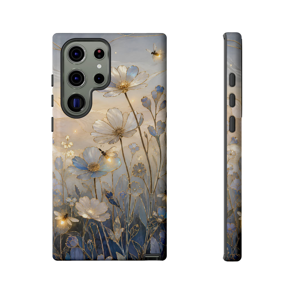 Moonlit Wildflower Samsung Galaxy Phone Case | Firefly Meadow Art Cover