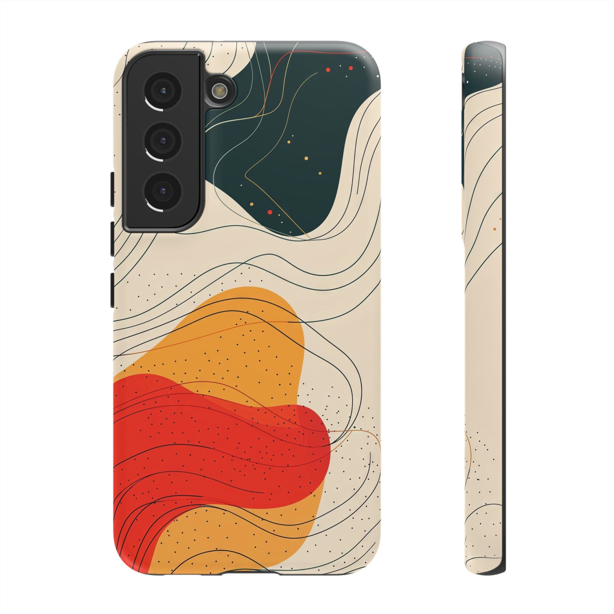 Abstract Retro Waves Samsung Galaxy Case | Colourful Modern Art