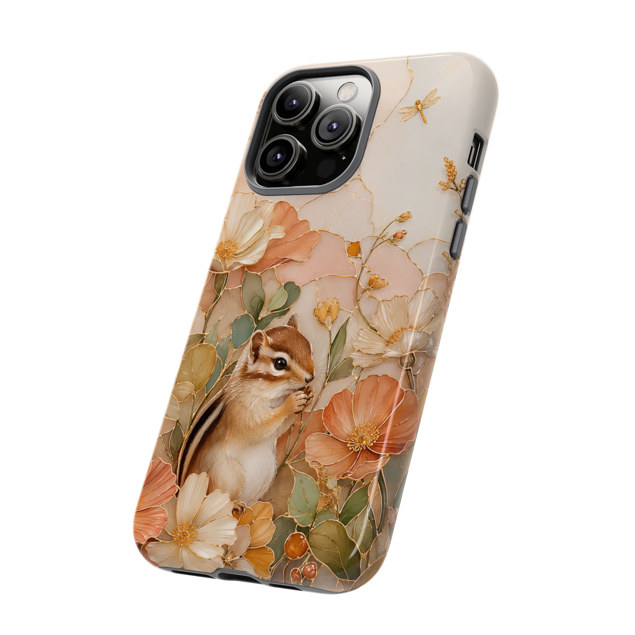 Chipmunk iPhone Case | Stained Glass Woodland Animal Case