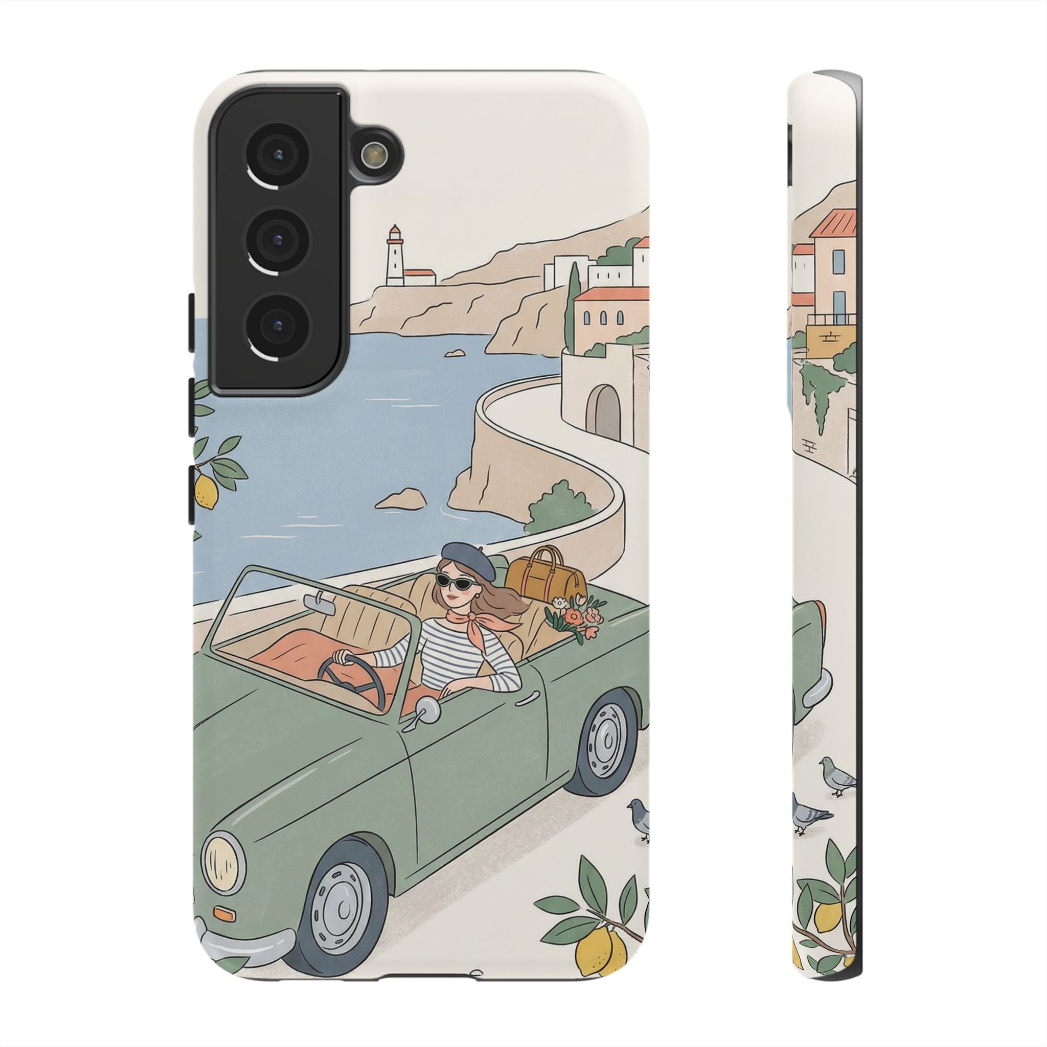 Retro Coastal Road Trip Design Samsung Galaxy Phone Case