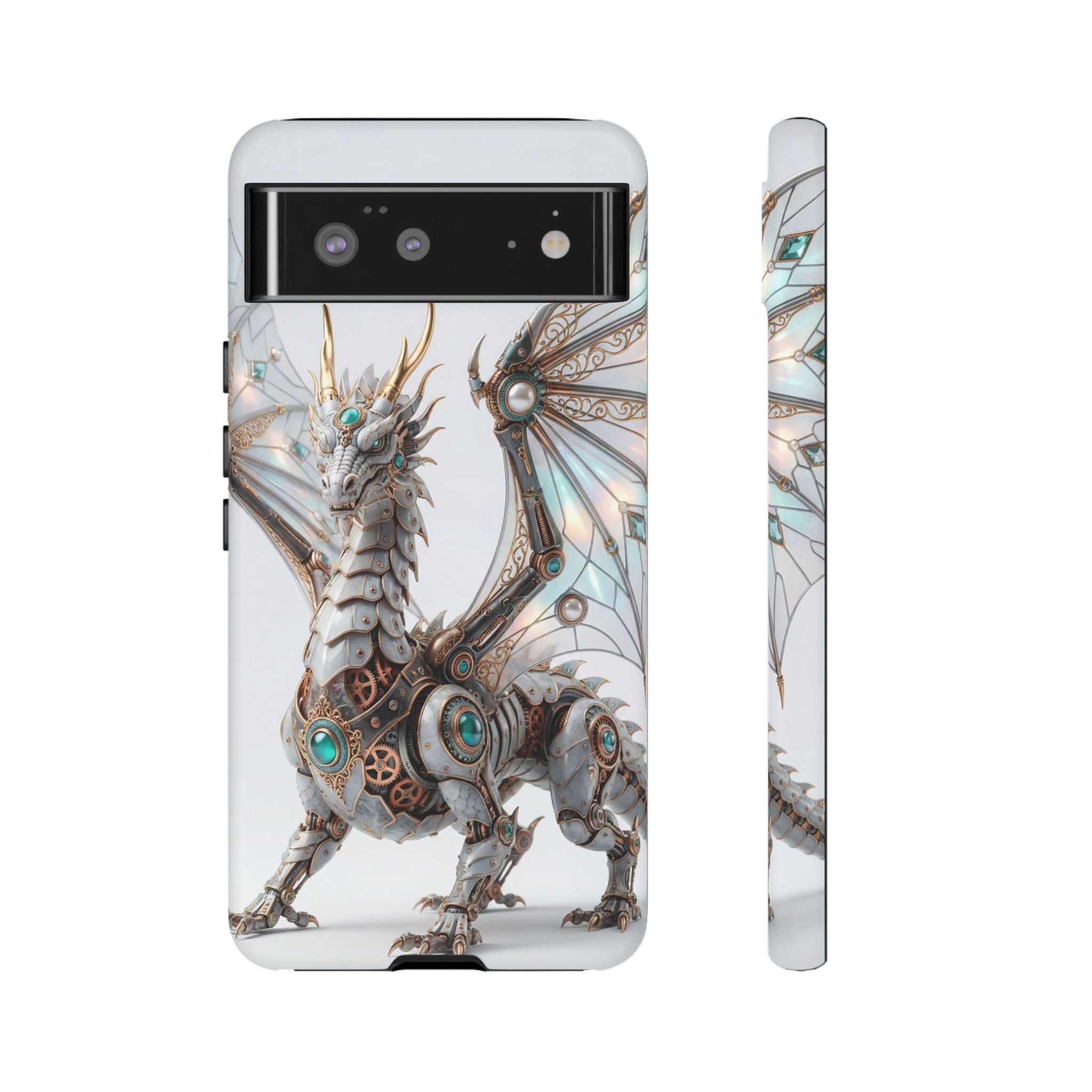 Steampunk Mechanical Dragon Google Pixel Case — Fantasy Armor Protective Cover