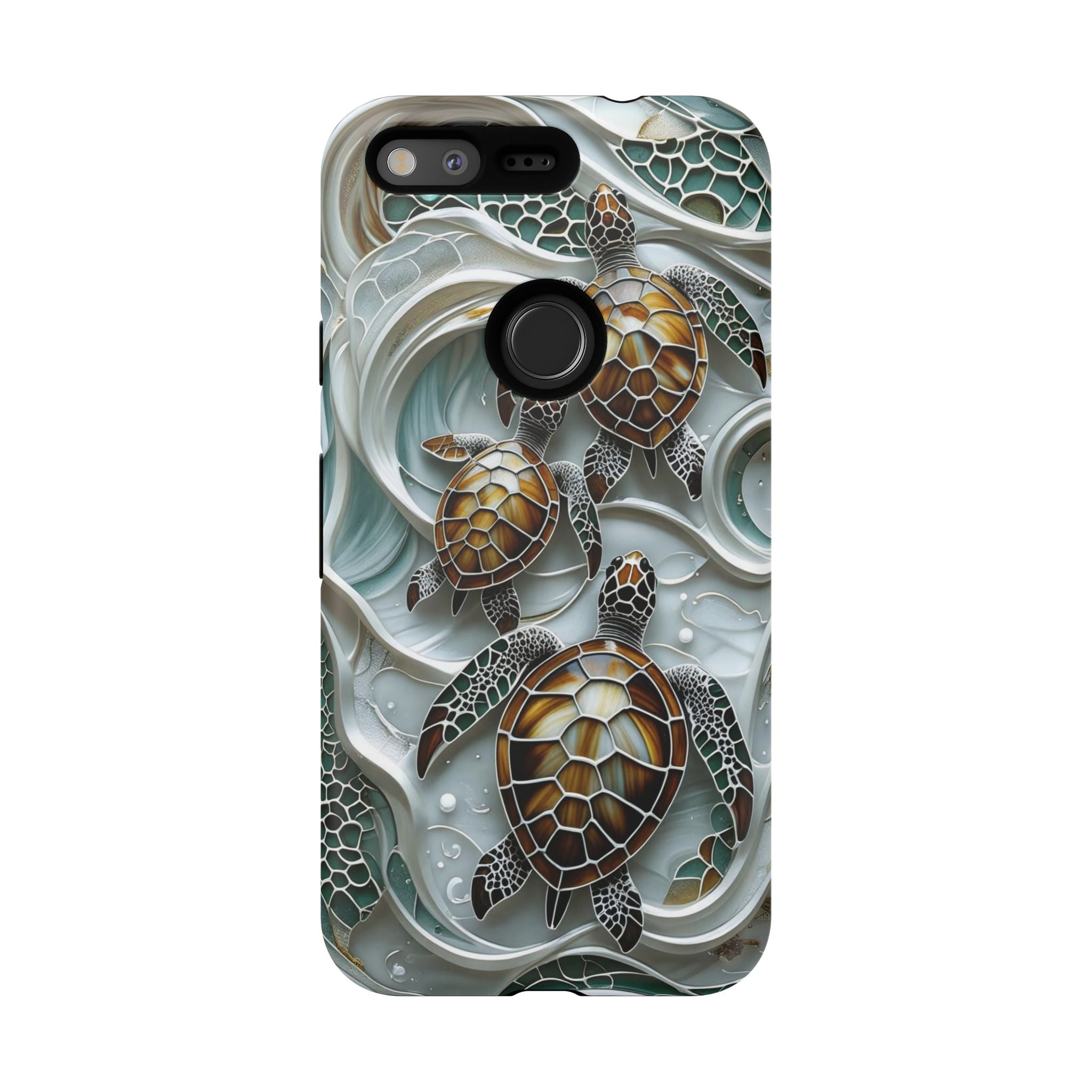 Sea Turtle Google Pixel Case — Ocean Waves Protective Phone Cover