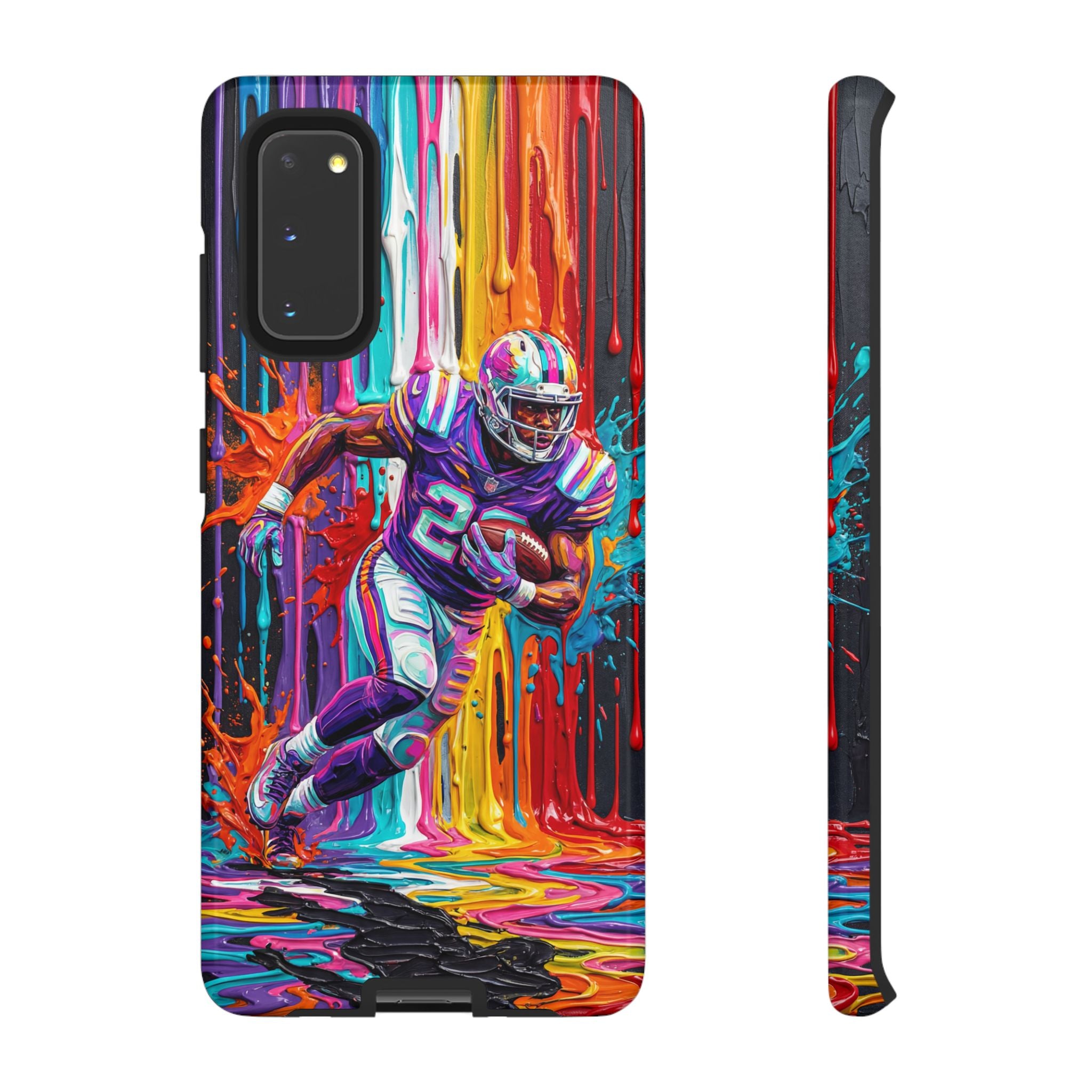 Vibrant American Football Runner Samsung Galaxy Phone Case