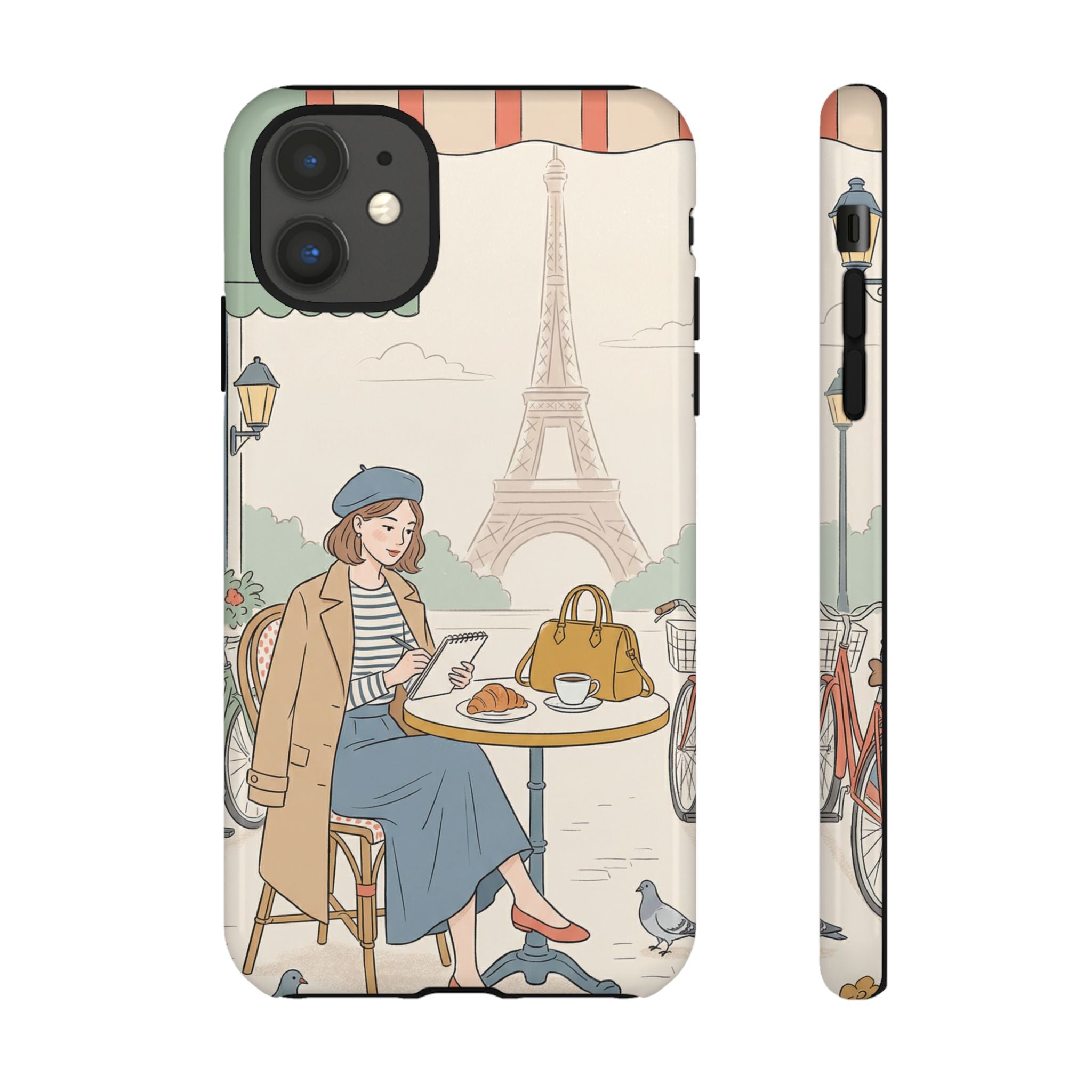 Paris Cafe iPhone Case | Cute Vintage Eiffel Tower Travel