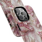 Custodia rigida Koi Lotus — Cover iPhone con pesci floreali rosa