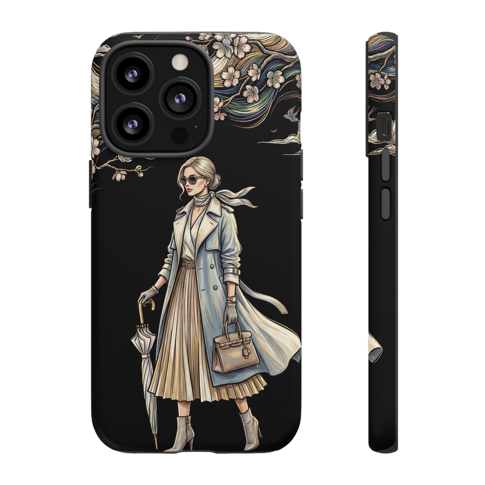 Vintage Chic iPhone Case | Stylish Woman Illustration