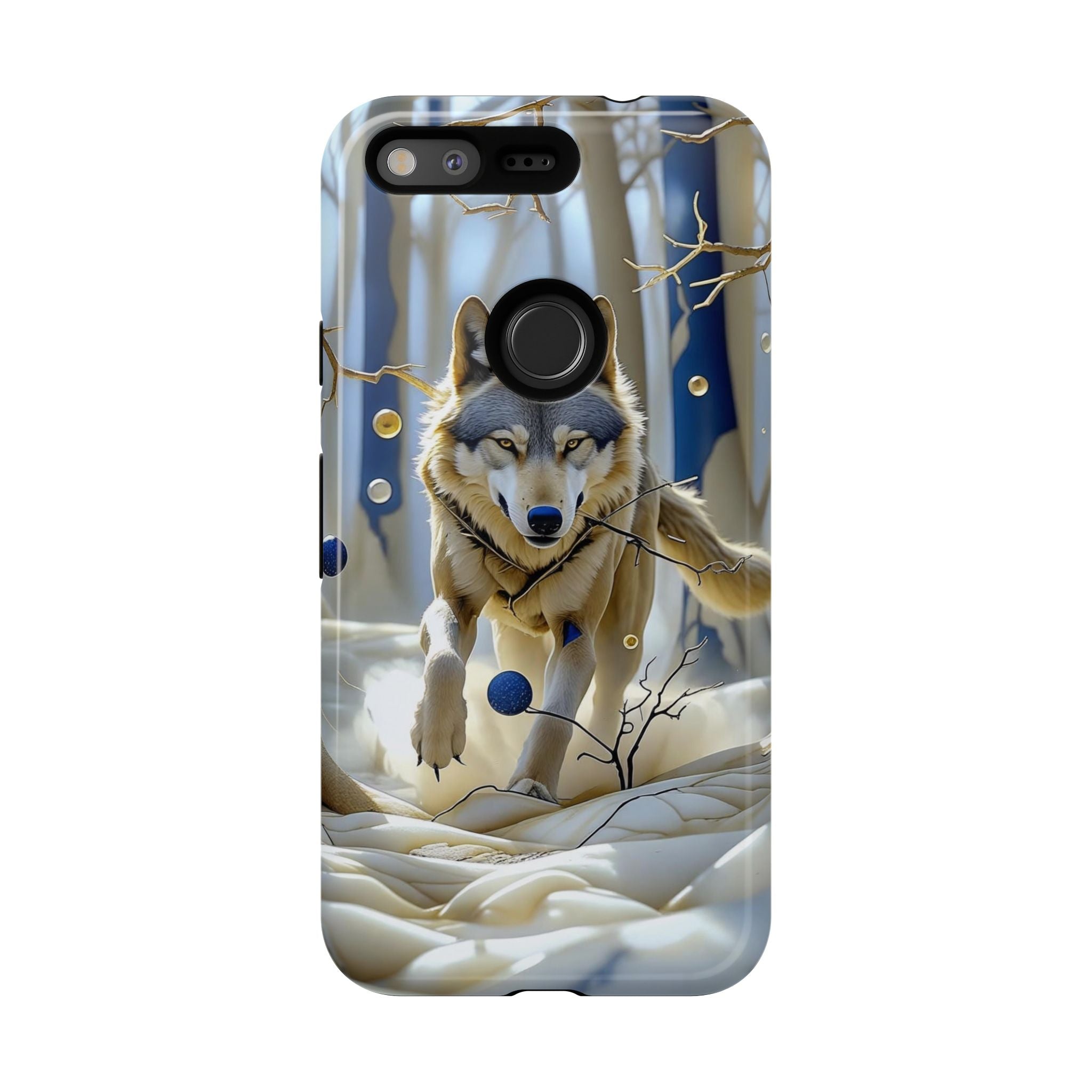 Wolf in Snow Google Pixel Case — Rugged Wildlife