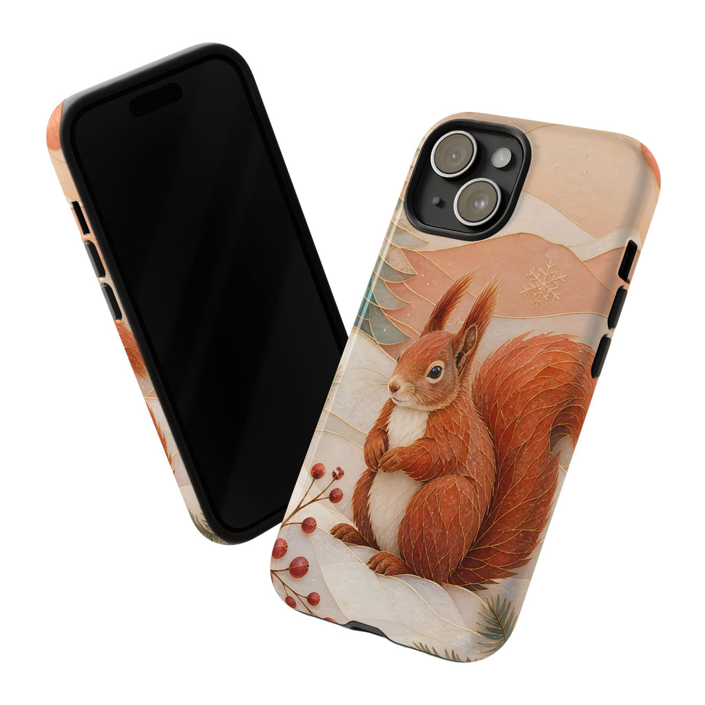 Winter Squirrel iPhone Case | Woodland Animal iPhone Case