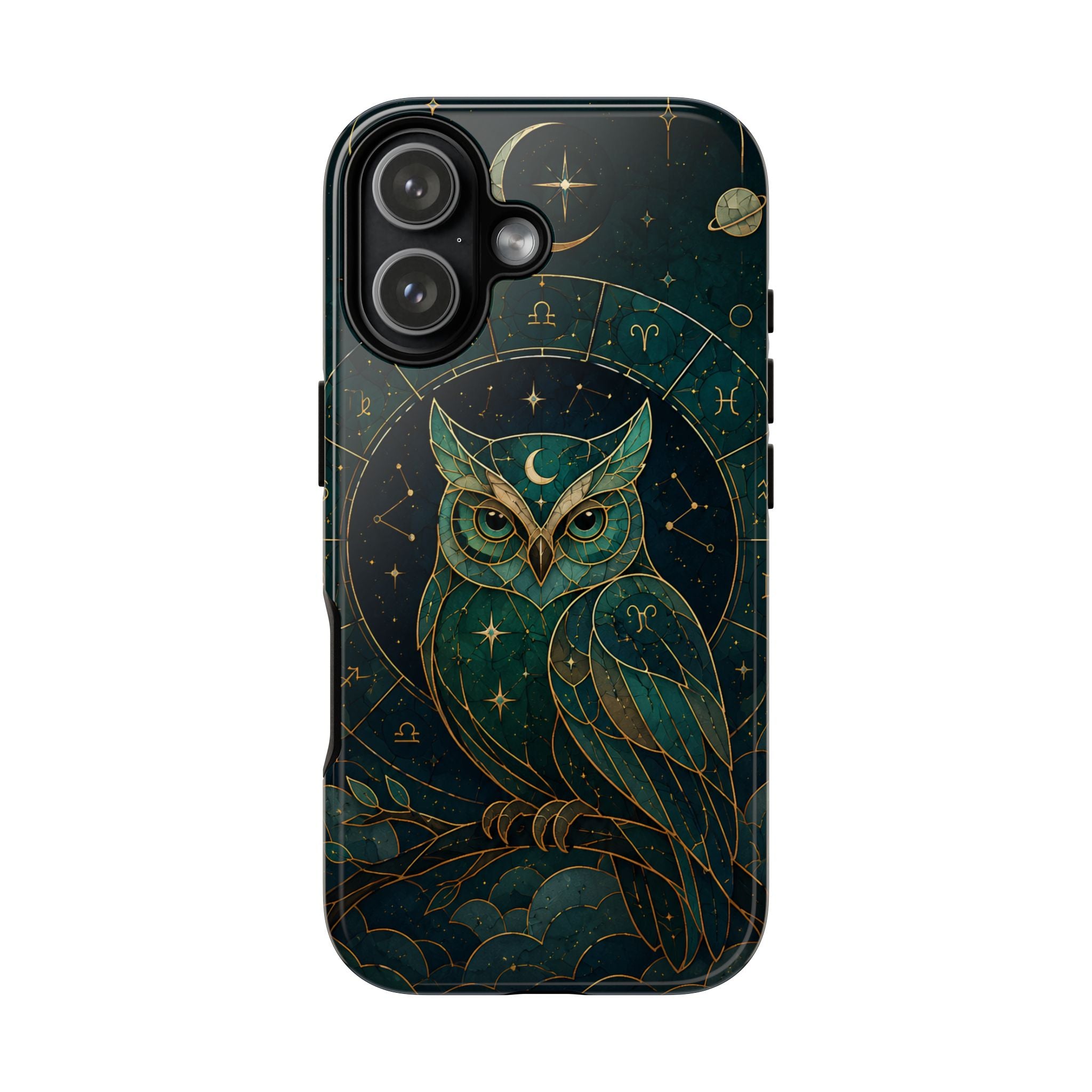 Moonlit Owl iPhone Case | Stained Glass Owl iPhone Case