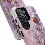 Lavender Ladybug Samsung Galaxy Phone Case | Floral iPhone Case