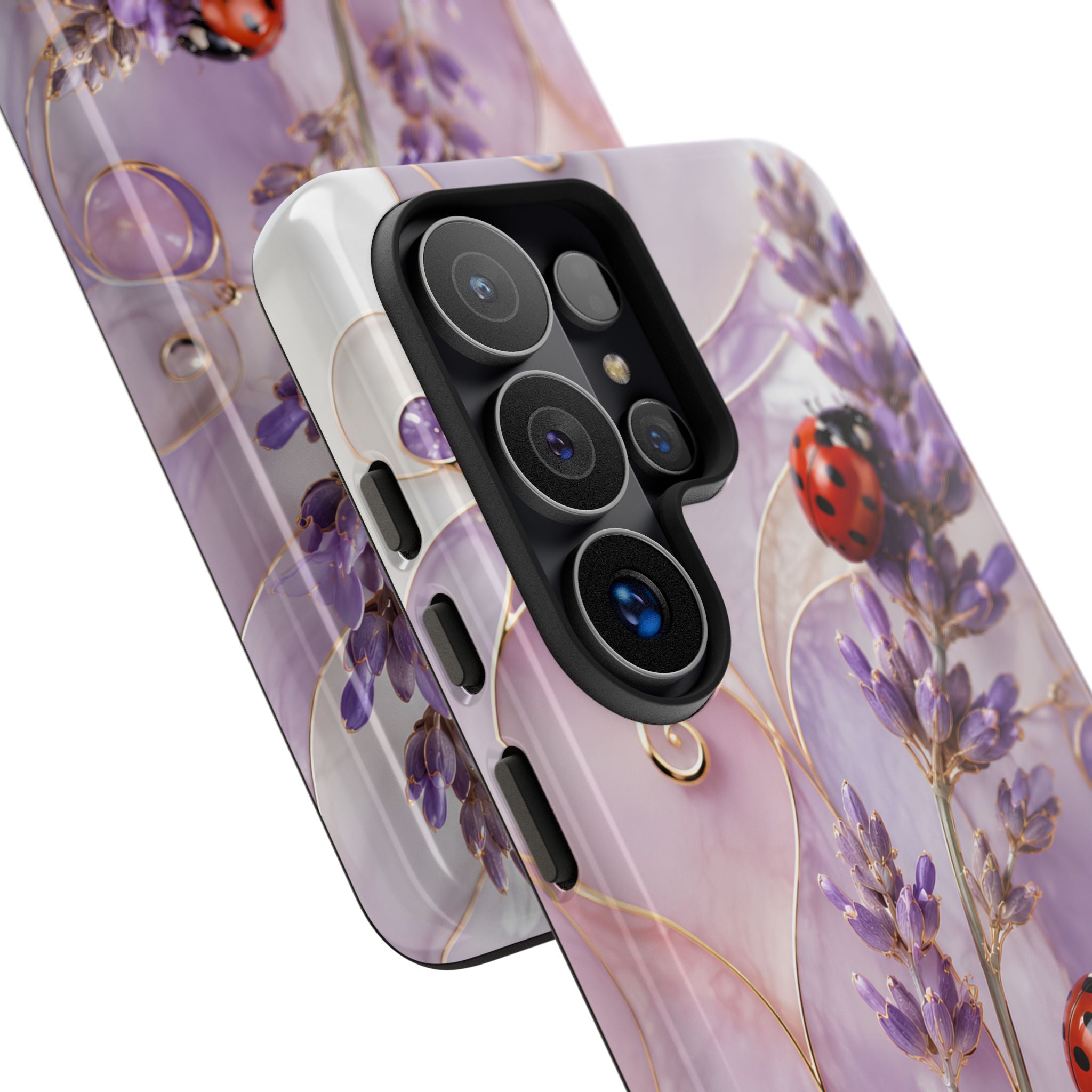 Lavender Ladybug Samsung Galaxy Phone Case | Floral iPhone Case