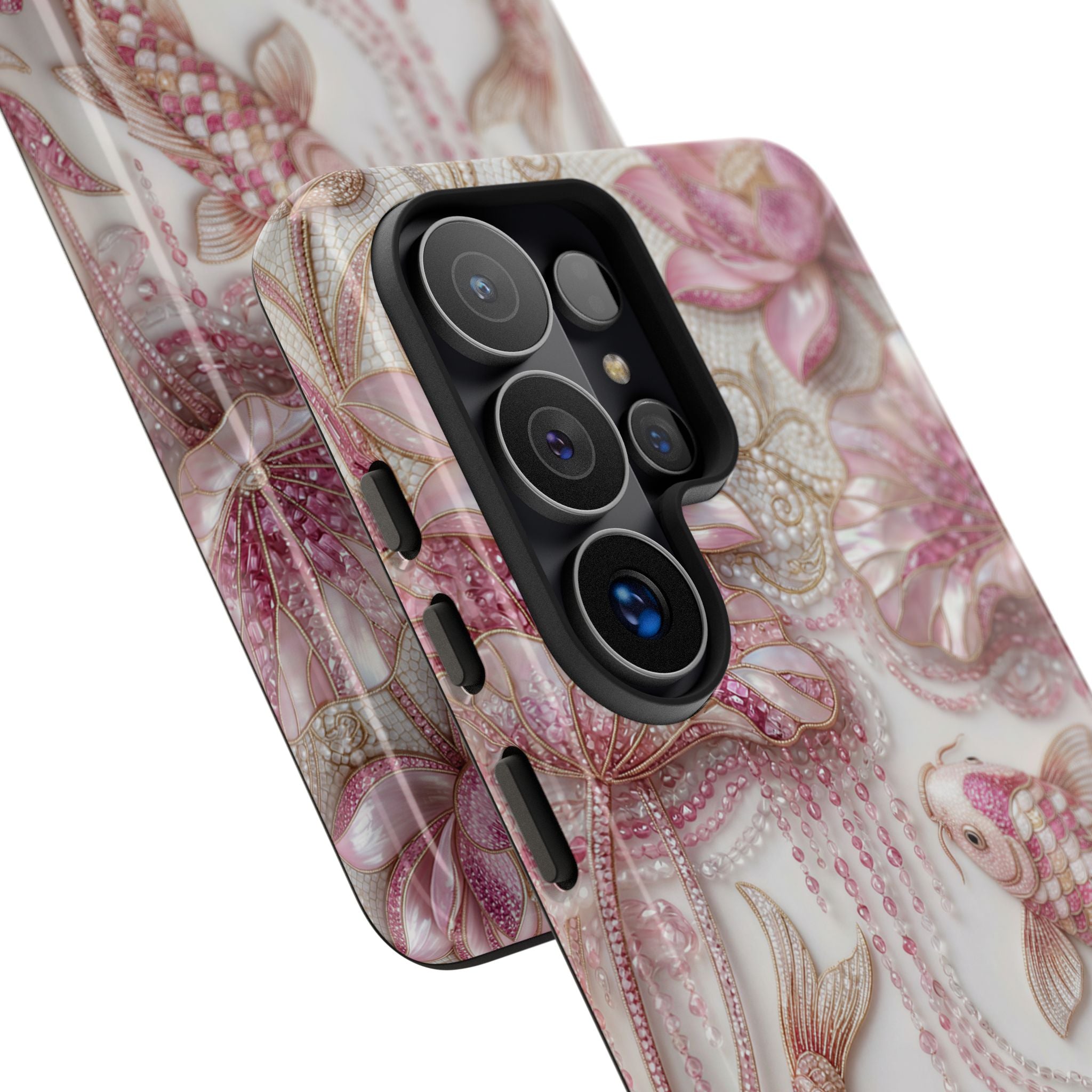 Koi Lotus Tough Case — Pink Floral Fish Samsung Galaxy Phone Cover
