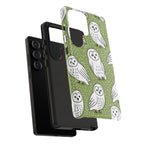 Barn Owl Samsung Galaxy Phone Case | Woodland Owl Pattern Cover