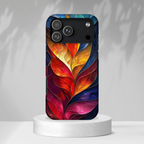 Abstract Colourful Leaf iPhone Case