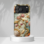 Decorative Seashell & Pearl Beach Design iPhone Case