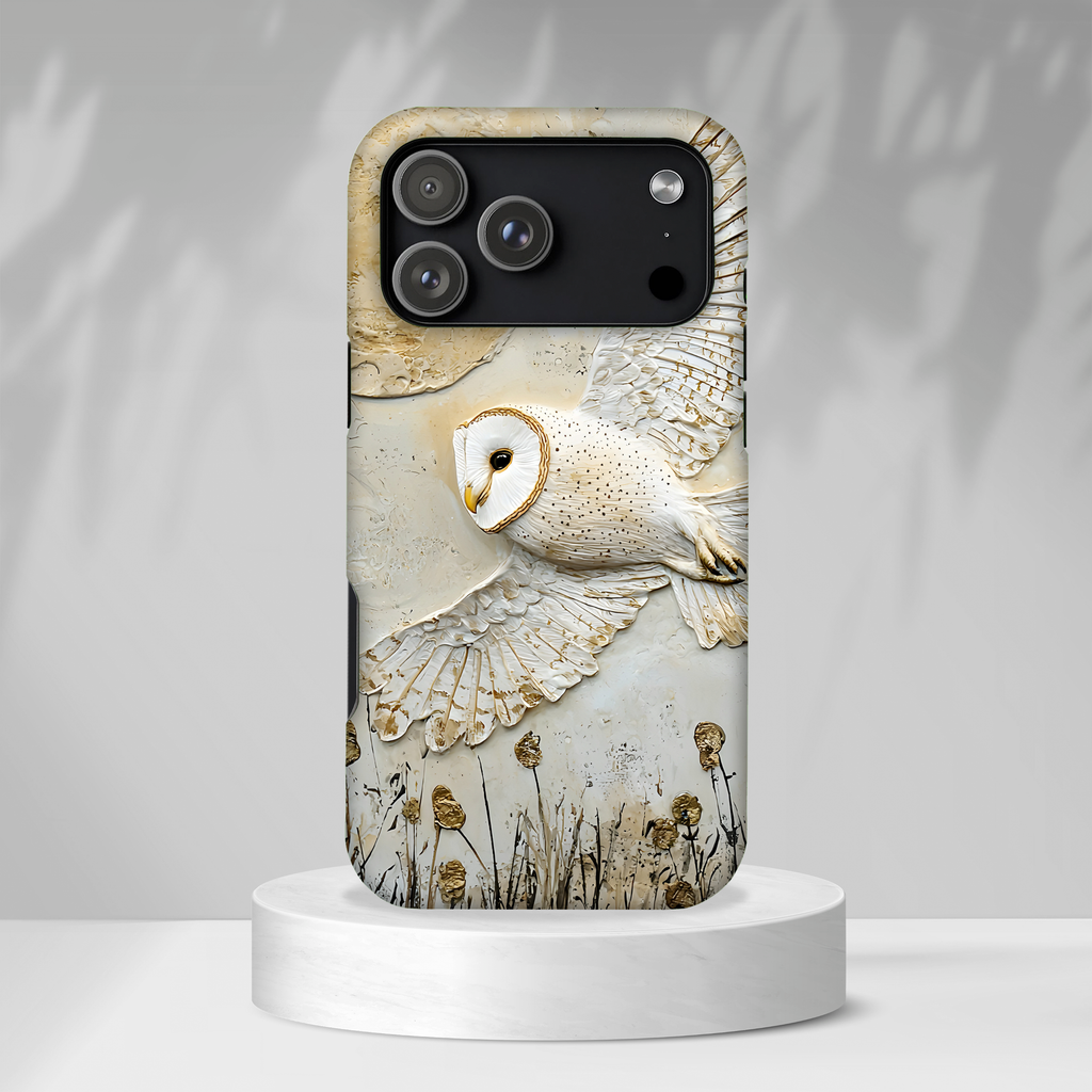 Barn Owl iPhone Case — Elegant Flying Owl Wildlife