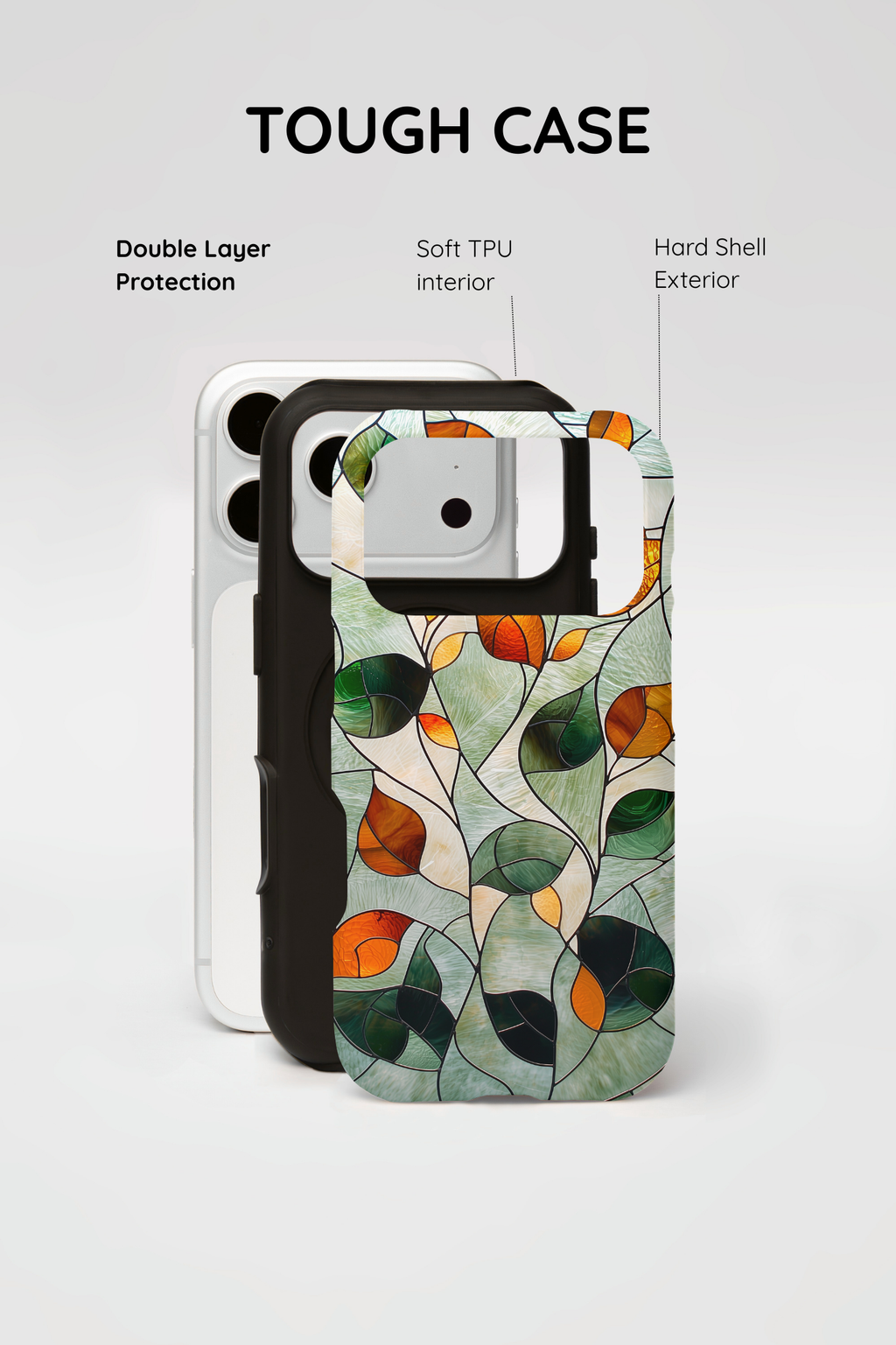 Autumn Stained Glass Leaf iPhone Case