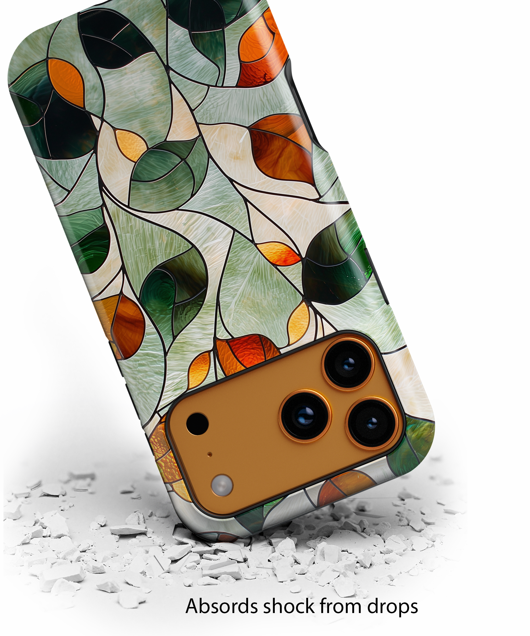 Autumn Stained Glass Leaf iPhone Case