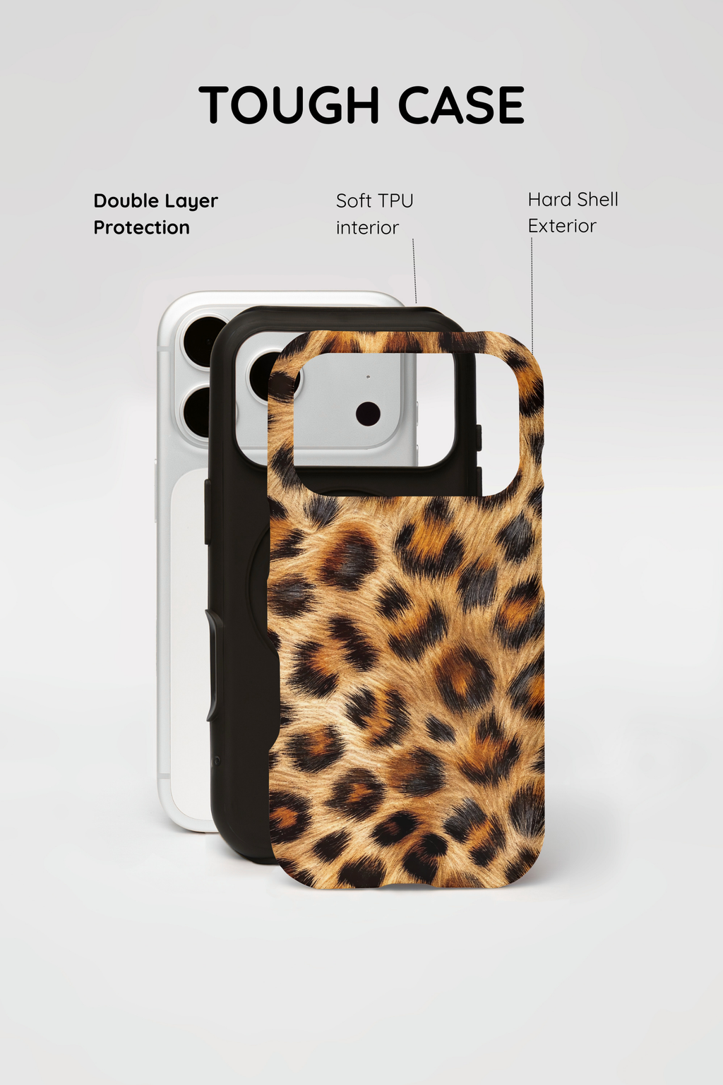 Stylish Leopard Print Tough iPhone Case