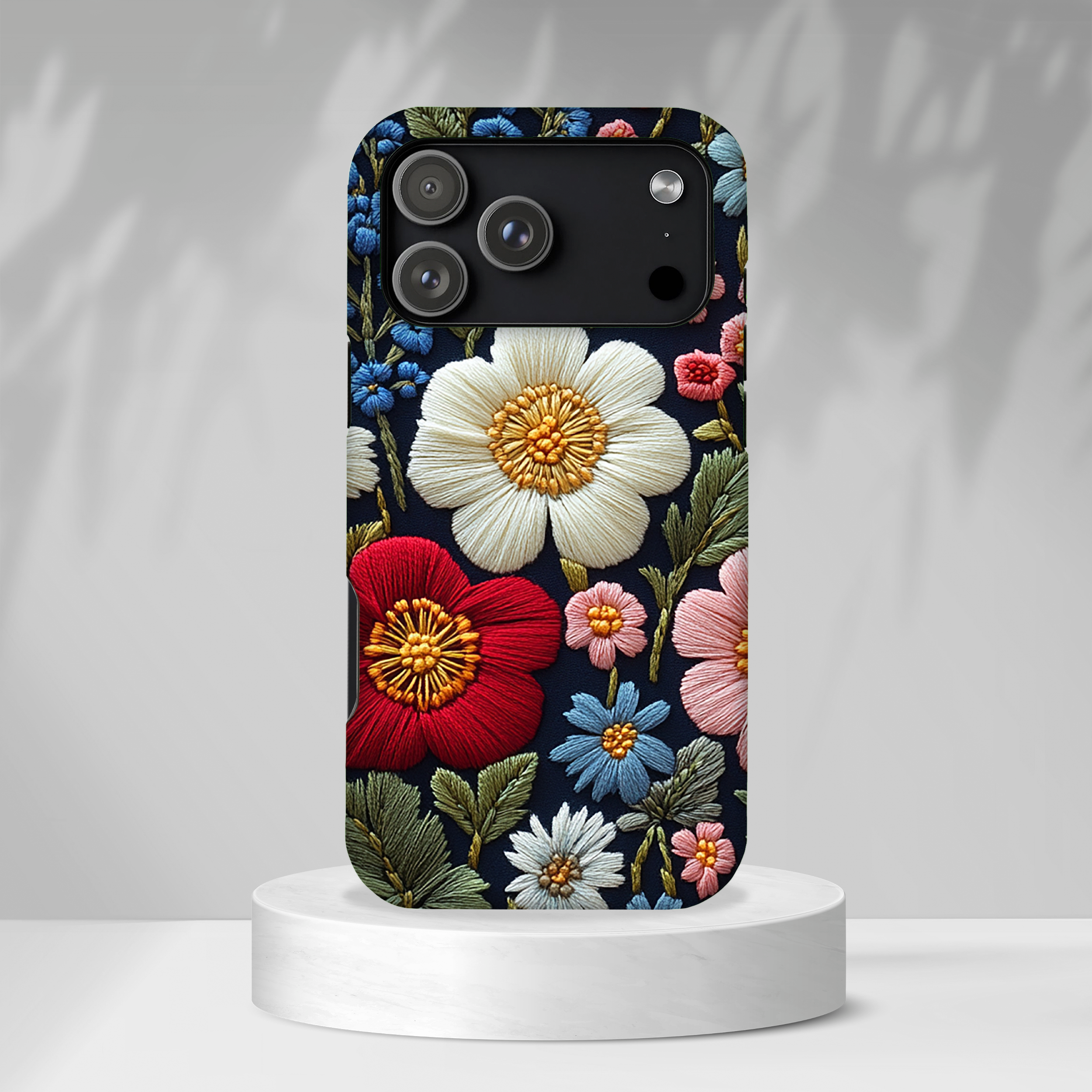 Floral Embroidered Garden iPhone Case