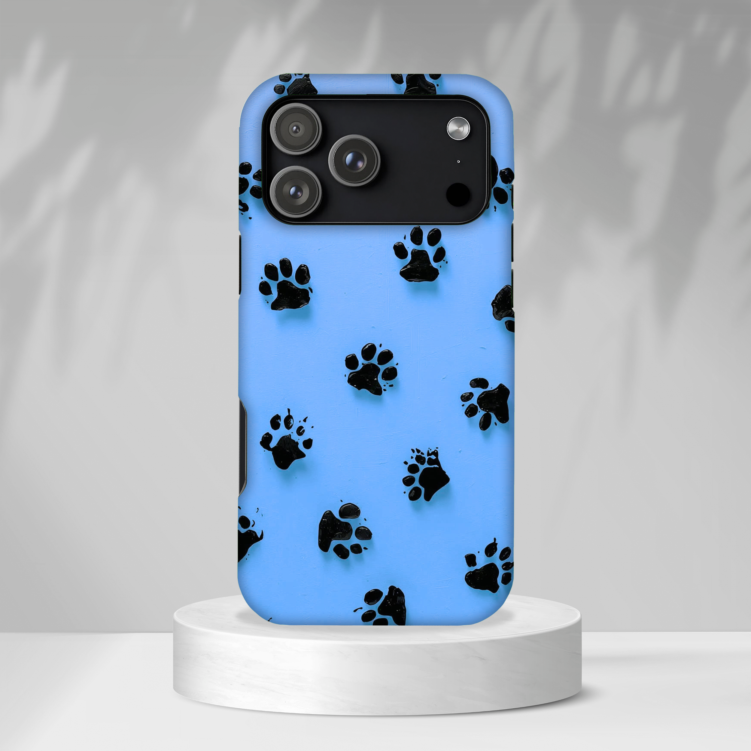 Blue Paw Print Tough iPhone Case — Protective Dog & Cat Lover Cover