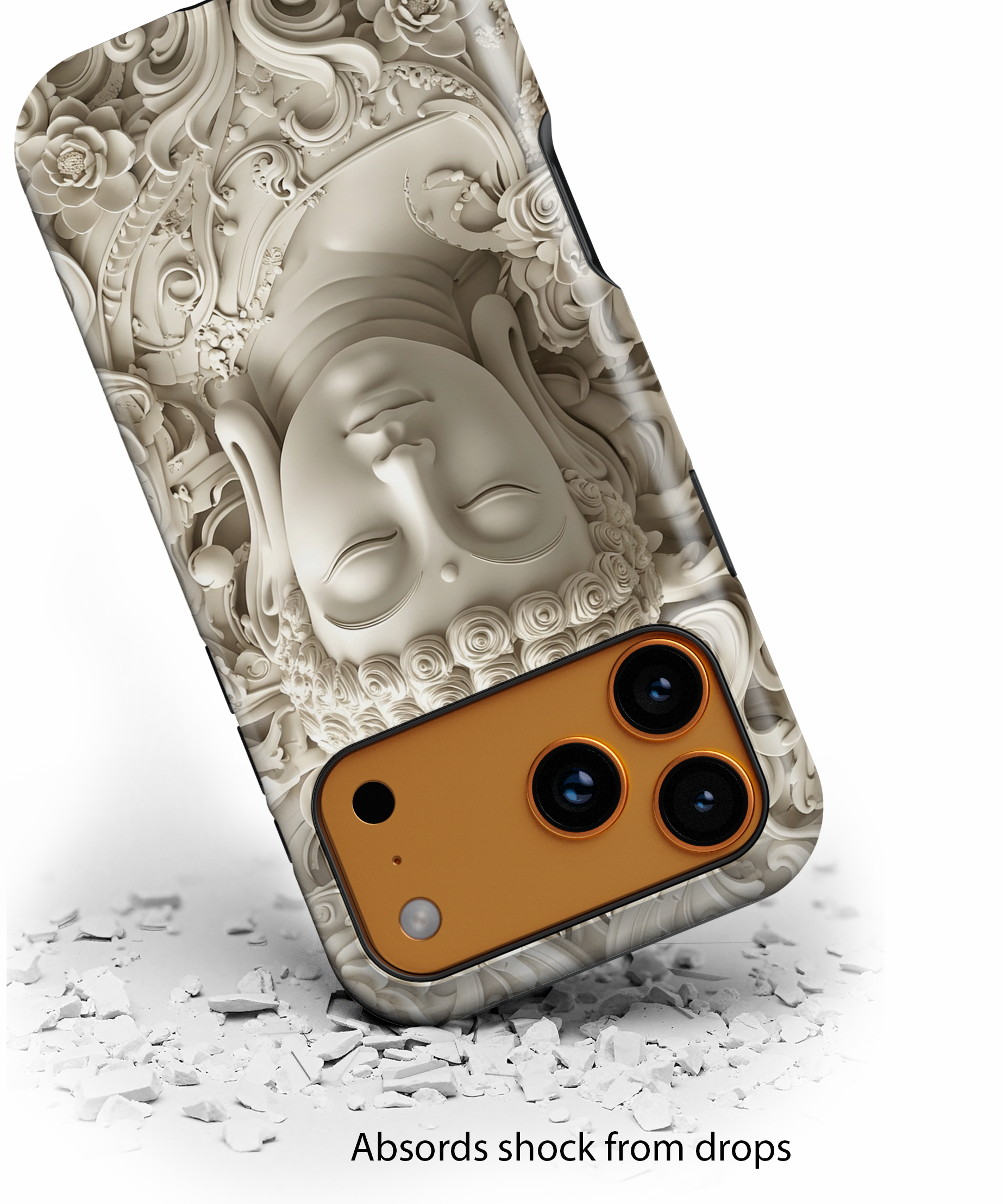 Buddha Relief iPhone Case — Serene Zen Protective Phone Cover