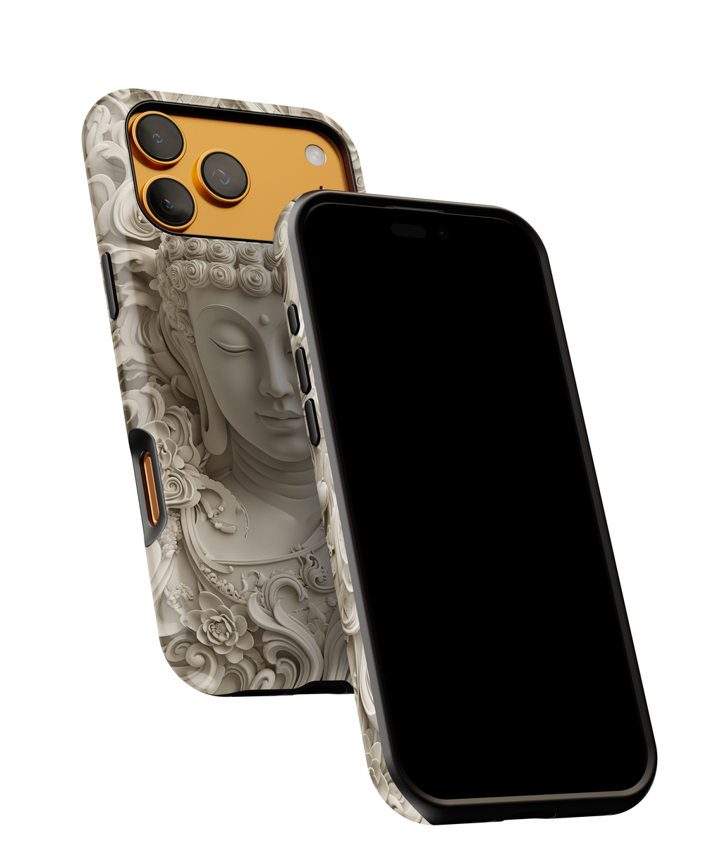 Buddha Relief iPhone Case — Serene Zen Protective Phone Cover