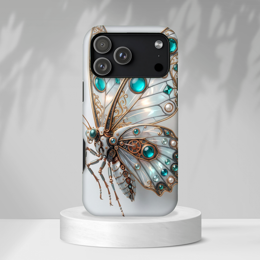 Butterfly Gem Phone Case — Steampunk Teal Jewel iPhone Case