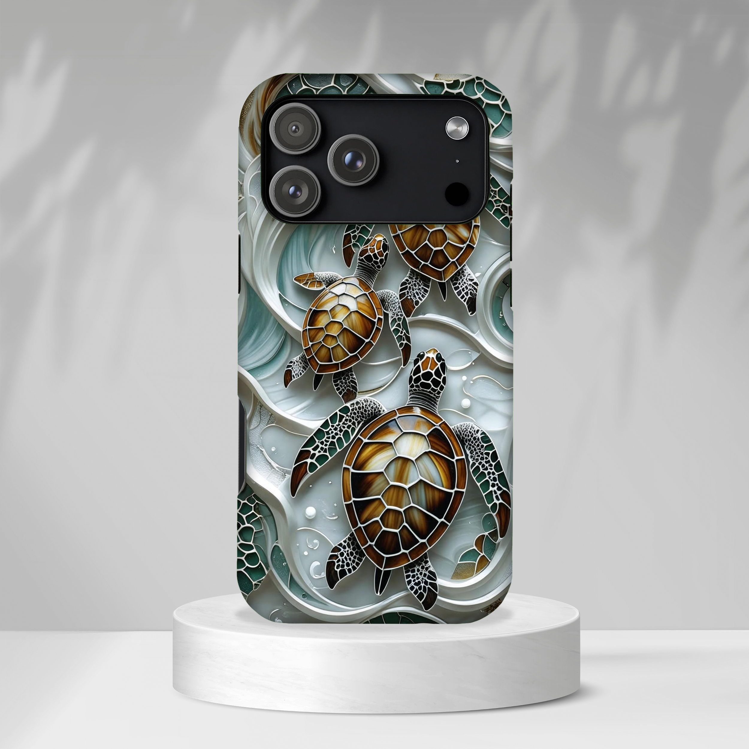 Sea Turtle Phone Case — Ocean Waves Protective iPhone Cover