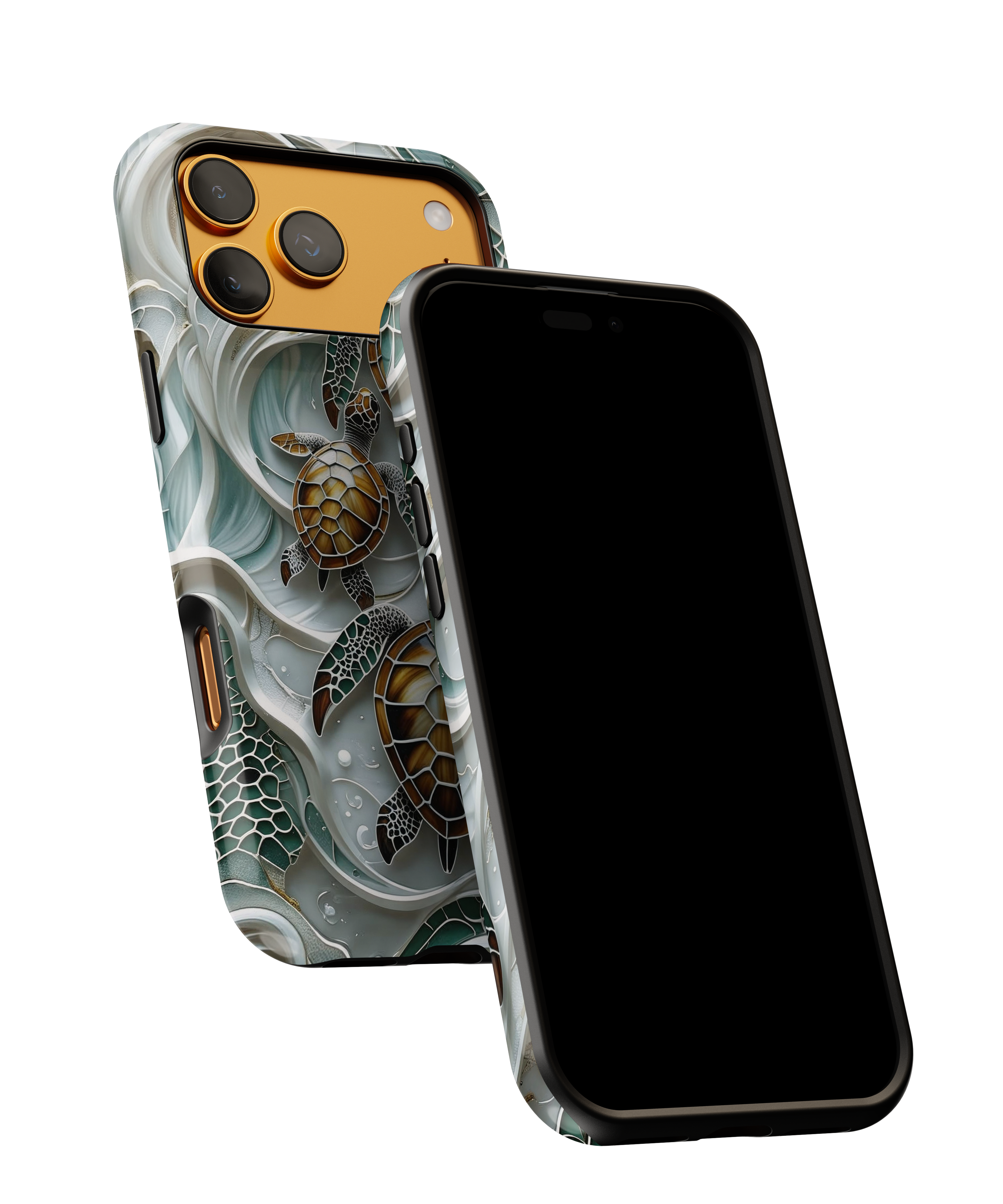 Sea Turtle Phone Case — Ocean Waves Protective iPhone Cover