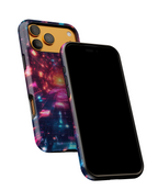 Neon Tunnel Tough iPhone Case — Retro Futuristic Galaxy Design