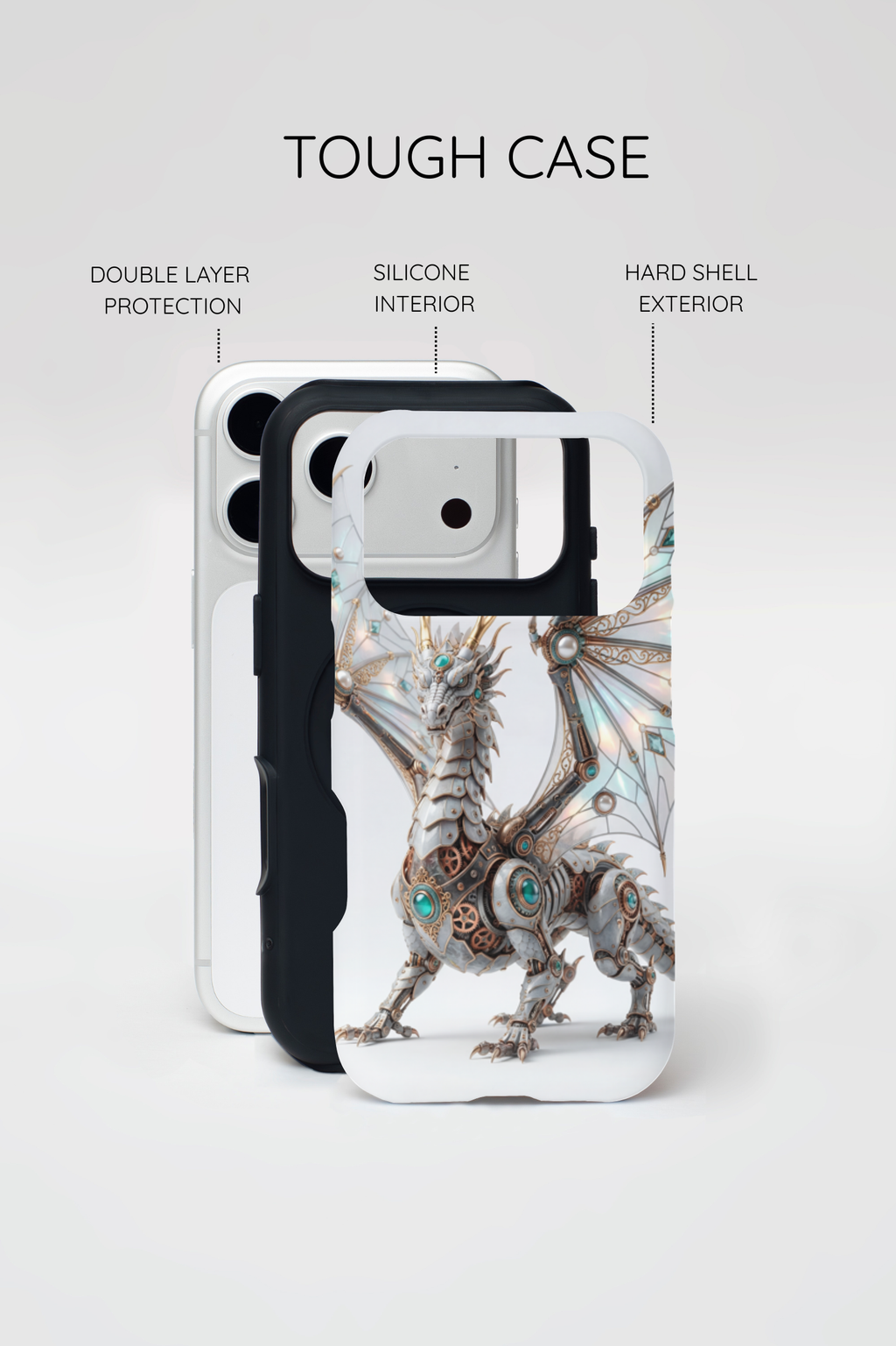 Steampunk Mechanical Dragon iPhone Case — Fantasy Armor Protective Cover