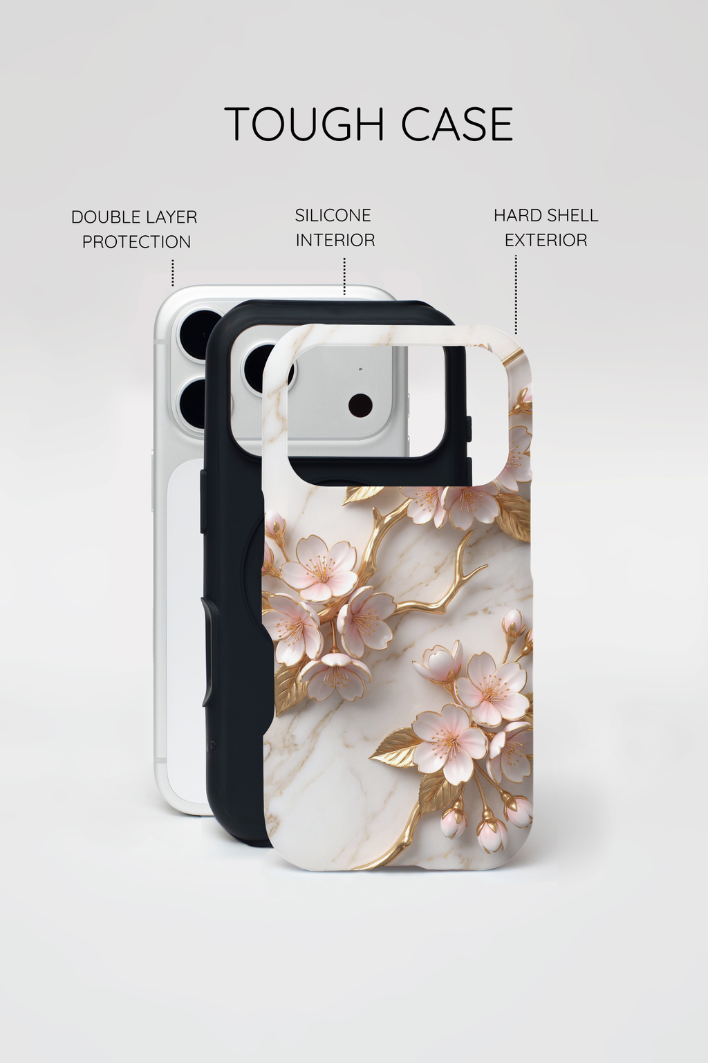Floral Cherry Blossom MagSafe Phone Case — Tough Protective iPhone Cover