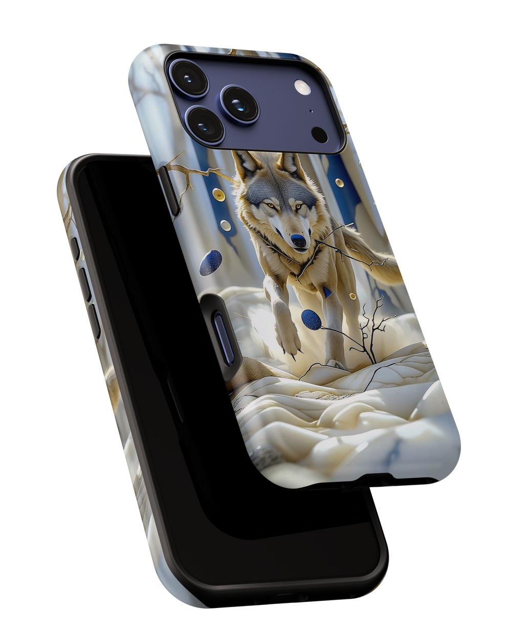 Wolf Running Tough MagSafe Protective iPhone Case