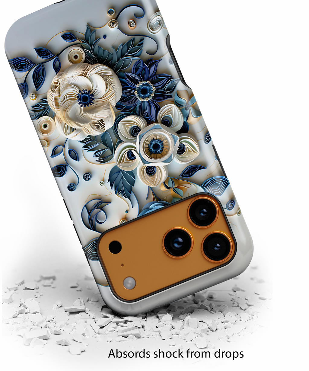 Floral Quilled Art Tough MagSafe Phone Case