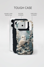 Barn Owl & Butterflies Tough iPhone Case