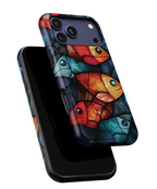 Fish Mosaic Tough iPhone Case — Colourful Artistic Fish Pattern