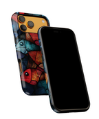 Fish Mosaic Tough iPhone Case — Colourful Artistic Fish Pattern