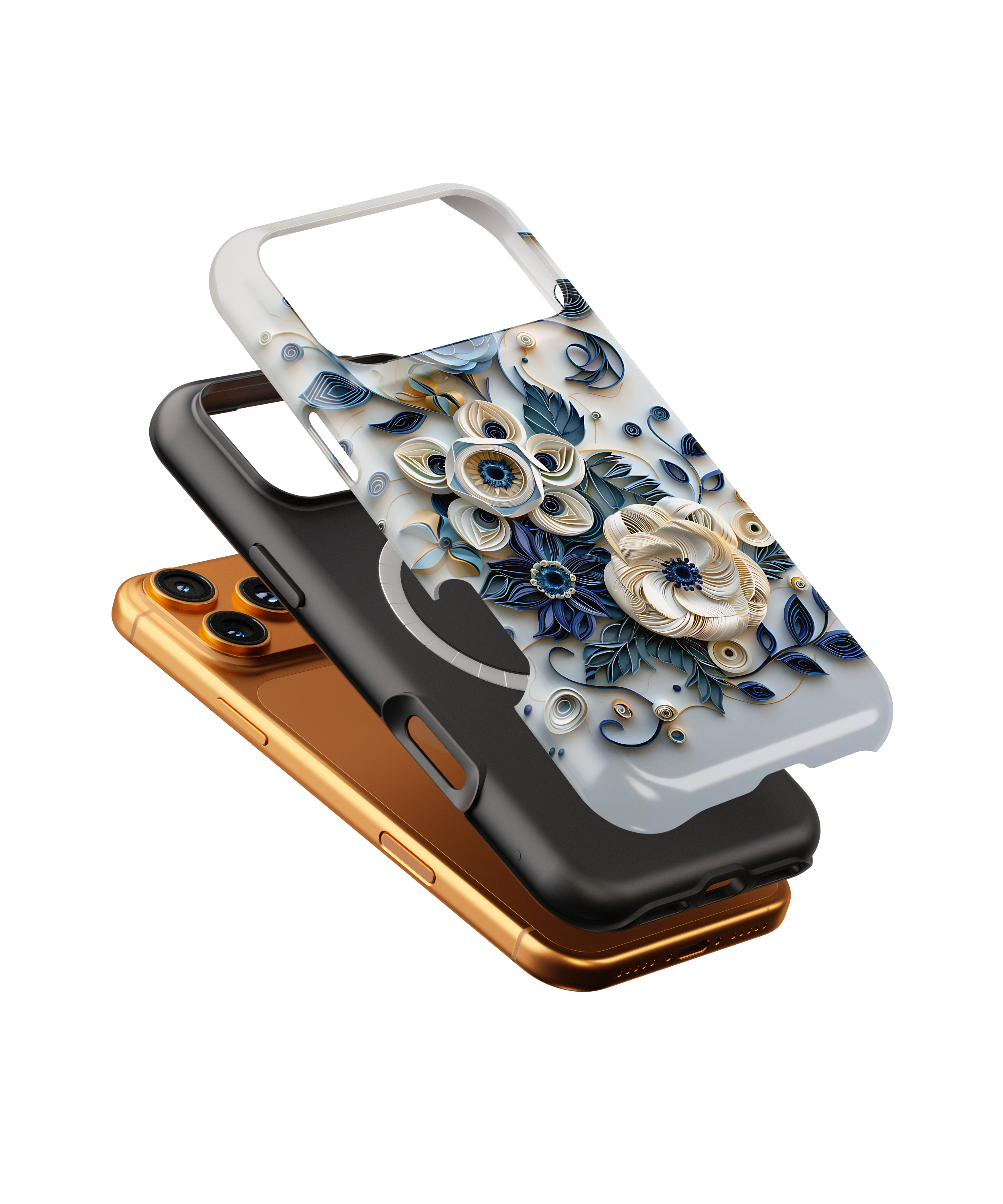 Floral Quilled Art Tough MagSafe Phone Case
