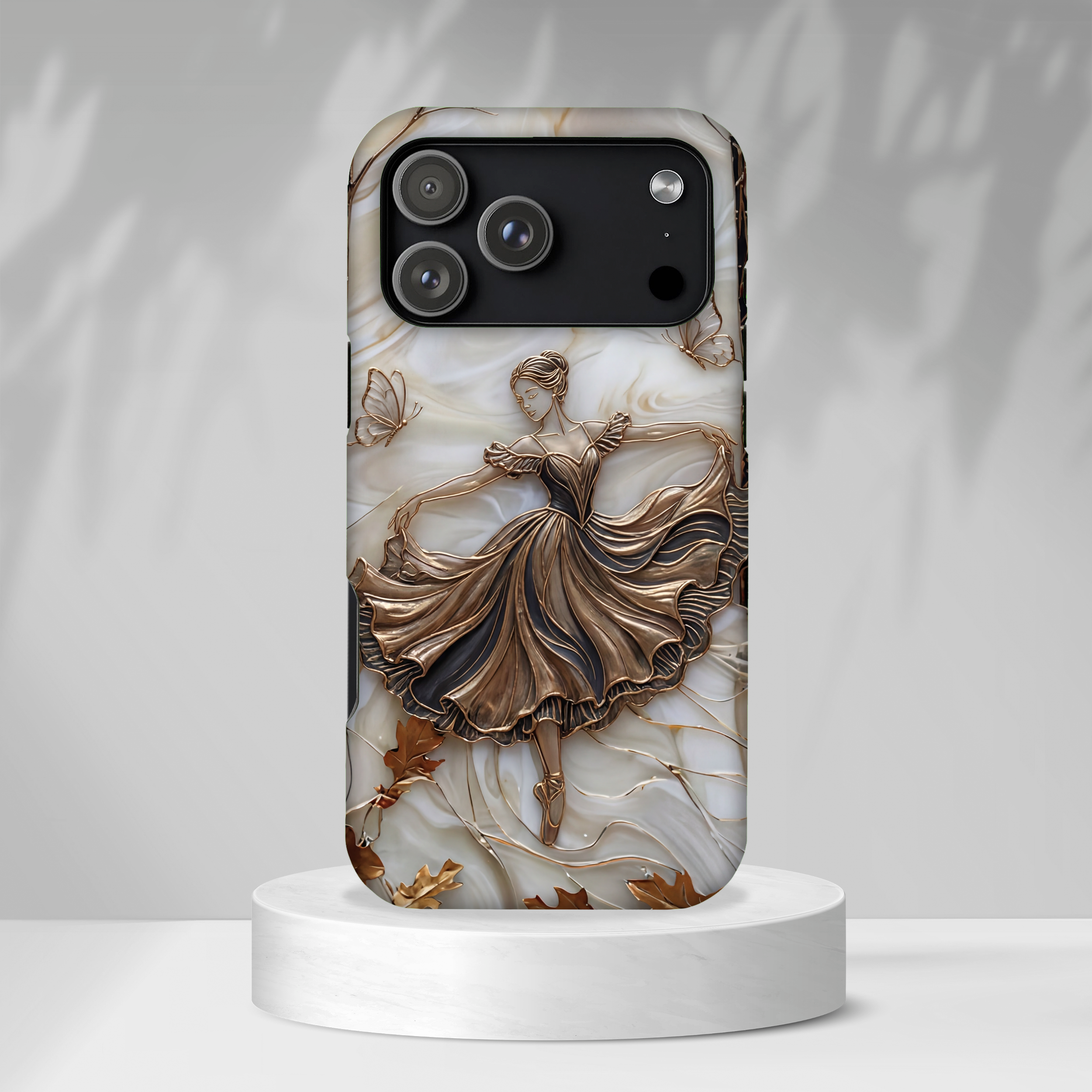 Ballet Dancer Tough MagSafe iPhone Case — Elegant Swirl Art Protective Cover