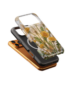 Dandelion Garden Tough MagSafe Phone Case — Floral Yellow Butterflies