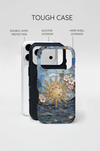 Stained Glass Floral Sun & Sea Tough iPhone Case