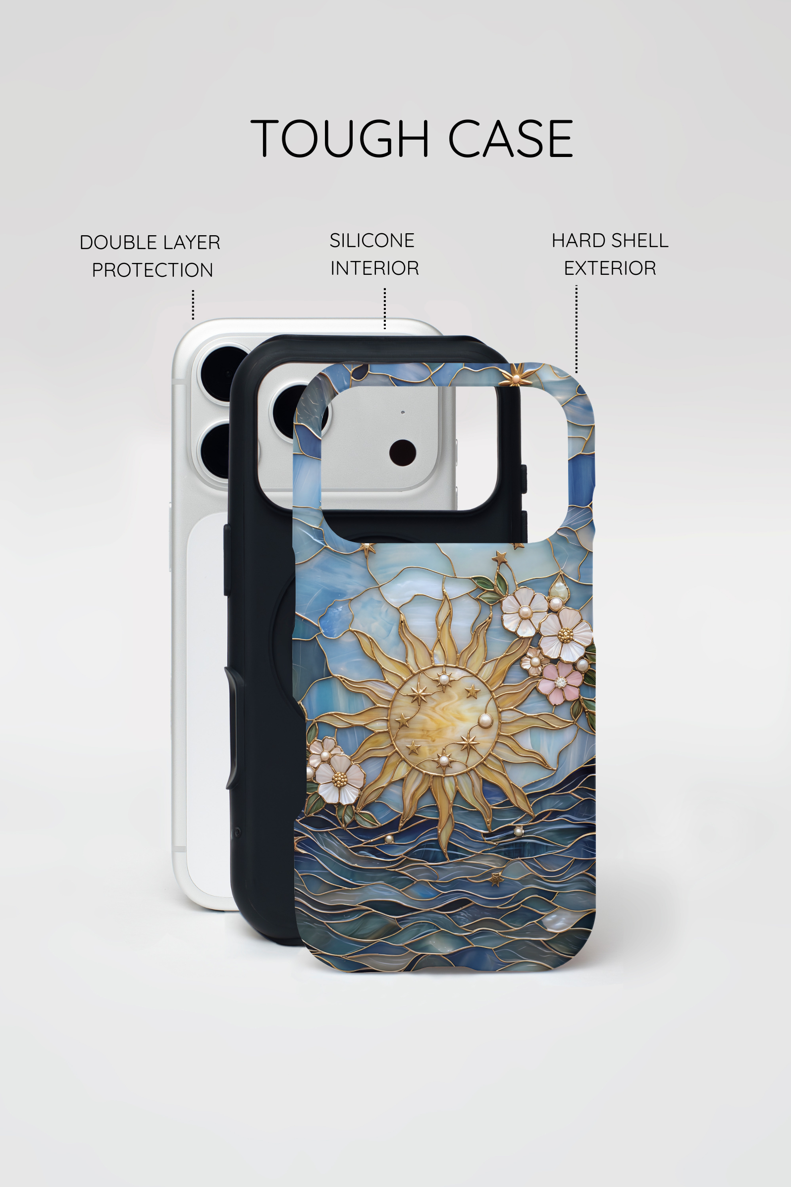 Stained Glass Sun & Sea MagSafe iPhone Case