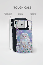 Mystic Owl Floral iPhone Case | Pastel Night Garden Protective Cover