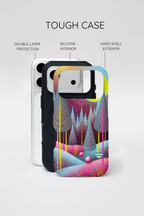 Neon Dreamscape Forest iPhone Case