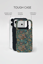 Batik Vibrant Paisley Protective Tough iPhone Case